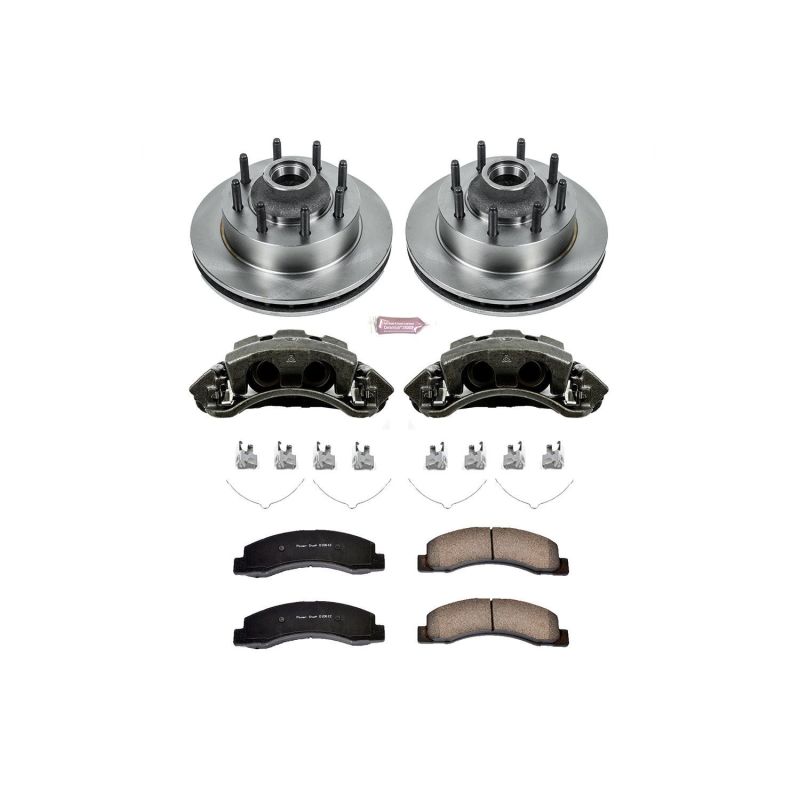 PSB Autospecialty Rotor - Power Stop 03-04 Ford F-350 Super Duty Front Autospecialty Kit w/Cals