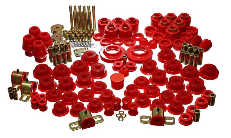 ES Hyper-Flex Sets - Red - Energy Suspension 97-06 Jeep Wrangler TJ (w/ 1in Body Lift Kit) Red Hyper-Flex Master Bushing Set
