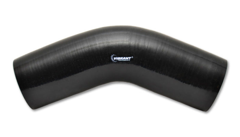 VIB 4 Ply Hoses - Vibrant 4 Ply Reinforced Silicone Elbow Connector - 4.5in I.D. - 45 deg. Elbow (BLACK)