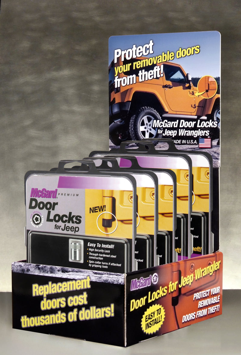 MCG Jeep Door Locks - McGard Jeep Door Lock Counter Display - Incl. (3) Sets of 76060 / (2) Sets of 76057 / (1) Display