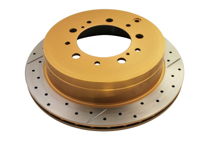 DBA Street Slot&Drill Rotors - DBA 07+ Toyota Landcruiser 200 Series Rear Cross Drilled & Slotted Street Series Rotor