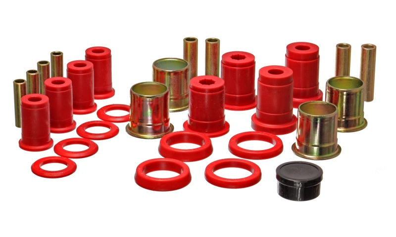 ES Cntrl Arm Bushings - Red - Energy Suspension 75 Chevy Monza/Vega Red Rear Control Arm Bushing Set