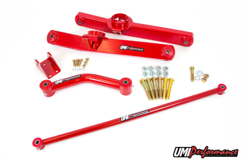 UMI Lower Control Arms - UMI Performance 59-64 GM B-Body Rear Suspension Kit 3-Link- Chevy only - Red