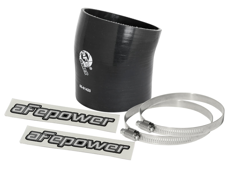 AFE Elbow Reducing Couplers - aFe Magnum FORCE Intake Coupling Kit (4-1/4 IN ID to 3-7/8 IN ID x 17 Deg.) Elbow Coupler - Black