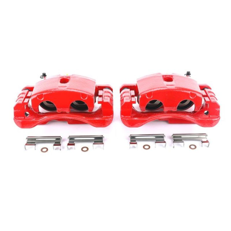 PSB Red Calipers - Power Stop 02-06 Cadillac Escalade Front or Rear Red Calipers w/Brackets - Pair