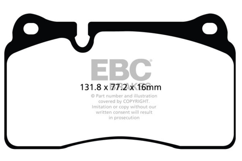 EBC Yellowstuff Brake Pad Sets - EBC 11-14 Audi TT RS 2.5 Turbo Yellowstuff Front Brake Pads