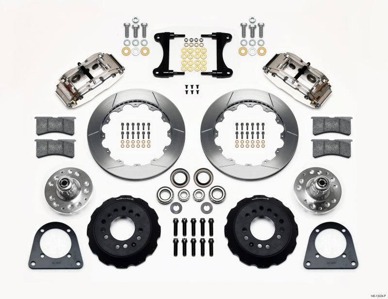 WIL Superlite Brake Kit - Wilwood Narrow Superlite 6R Front Hub Kit 12.88in Polished TCI-IFS 71-78 (Pinto Based)