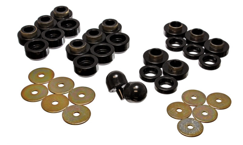 ES Body Mounts - Black - Energy Suspension 97-06 Jeep Wrangler YJ & TJ Black Body(cab) Mount Set