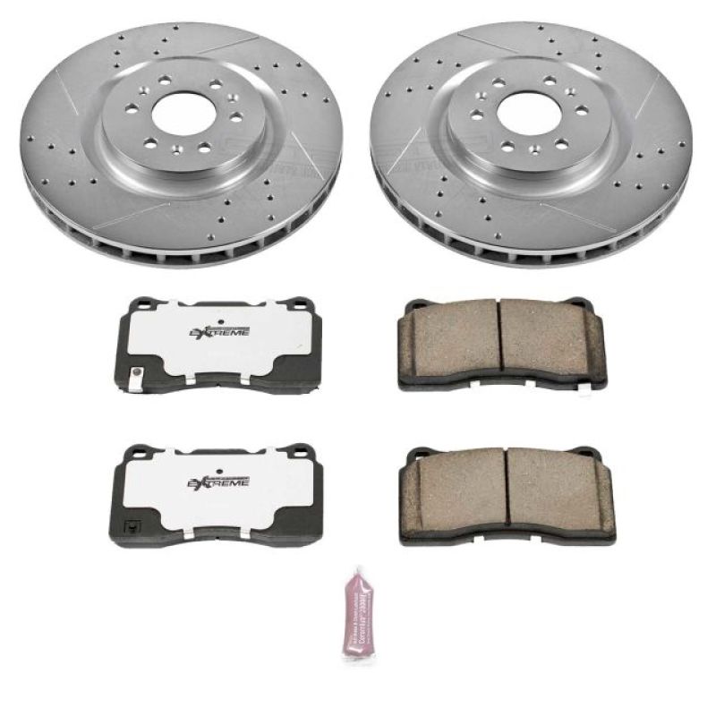 PSB Z26 Street Warrior Kit - Power Stop 04-07 Cadillac CTS Front Z26 Street Warrior Brake Kit
