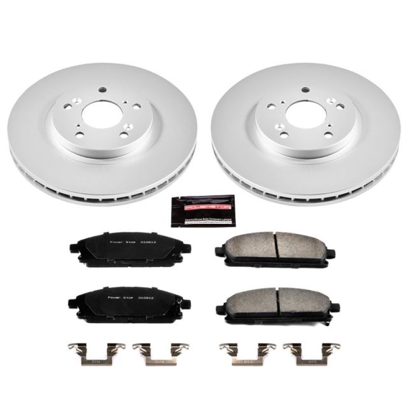 PSB Z17 Evolution Coated Kit - Power Stop 03-06 Acura MDX Front Z17 Evolution Geomet Coated Brake Kit