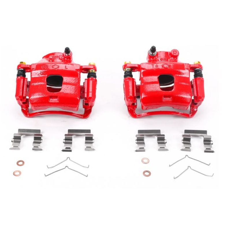PSB Red Calipers - Power Stop 96-99 Infiniti I30 Front Red Calipers w/Brackets - Pair