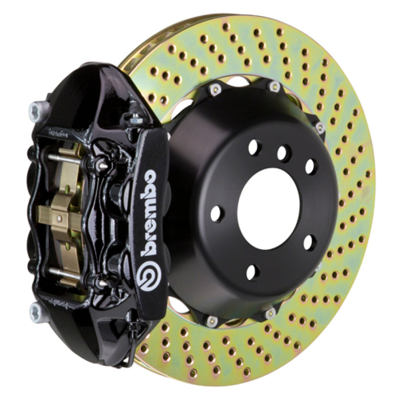 BRB Big Brake Kits - Brembo 12-16 991.1 C2 Rear GT BBK 4 Piston Cast 380x28 2pc Rotor Drilled-Black