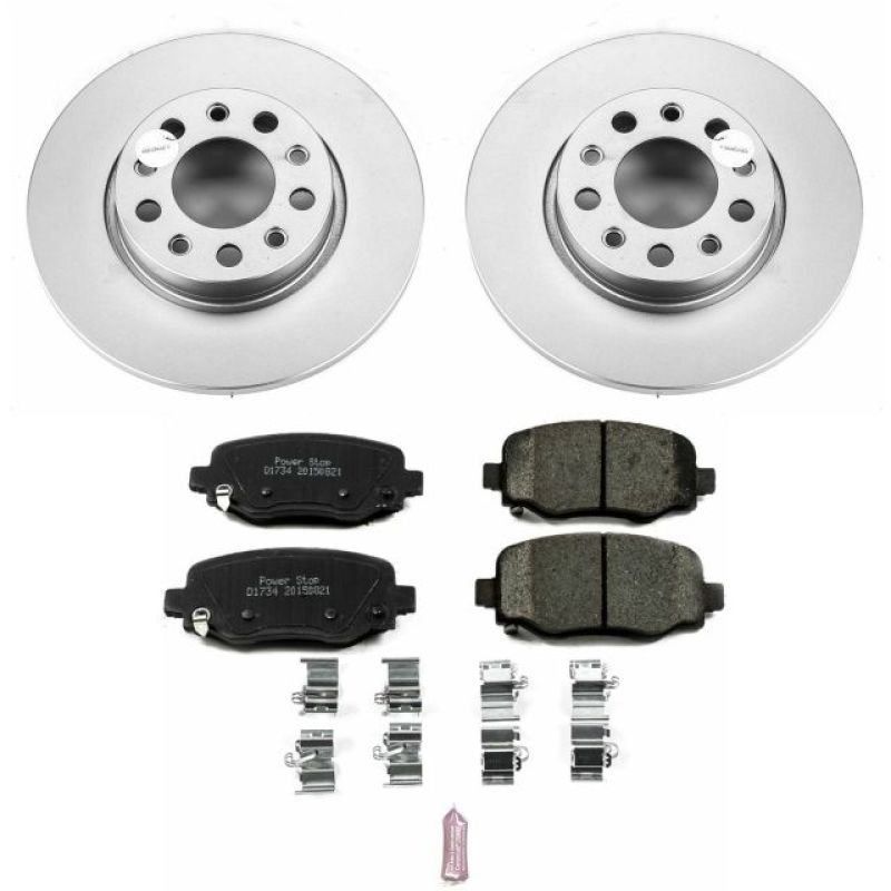 PSB Z17 Evolution Coated Kit - Power Stop 16-18 Fiat 500X Rear Z17 Evolution Geomet Coated Brake Kit