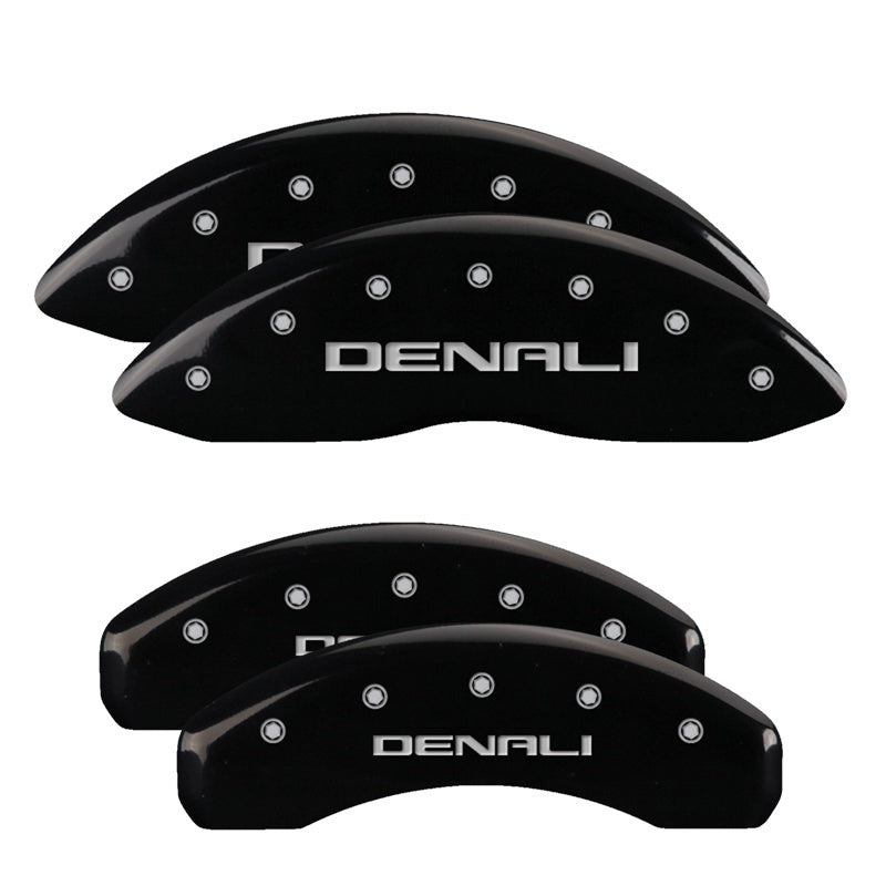 MGP Caliper Covers 4 Logo - MGP 4 Caliper Covers Engraved Front & Rear Denali Black finish silver ch