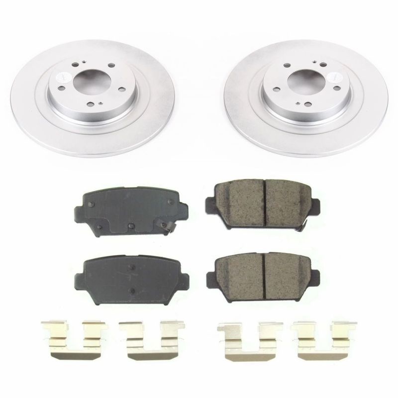 PSB Z17 Evolution Coated Kit - Power Stop 2018 Mitsubishi Eclipse Cross Rear Z17 Evolution Geomet Coated Brake Kit