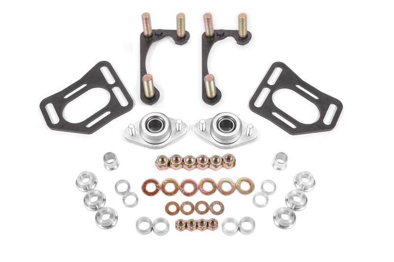 BMR Caster & Camber Plates - BMR 90-93 Fox Mustang Caster Camber Plates - Black Hammertone