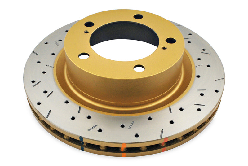 DBA 4000 Slot&Drill Rotors - DBA 07+ Toyota Landcruiser 200 Series Front Drilled and Slotted 4000 Series Rotor