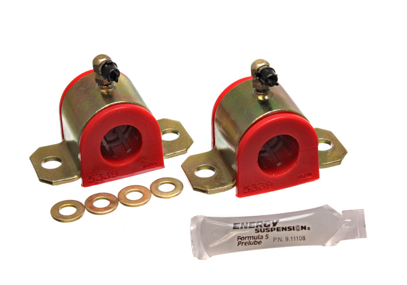 ES Sway Bar Bushings - Red - Energy Suspension 03-06 Toyota Corolla/Matrix Red 24mm Front Sway Bar Bushing Set (Greaseable Frame