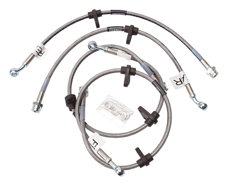 RUS Brake Line Kits - Russell Performance 92-95 Honda Civic (All with rear discs/ no ABS) Brake Line Kit