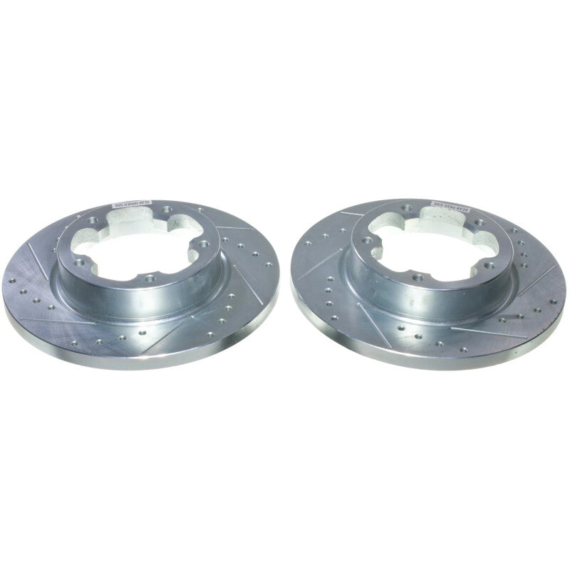 PSB Evolution Drill/Slot Rotor - Power Stop 22-24 Ford E-Transit Rear Drilled & Slotted Rotor - Pair