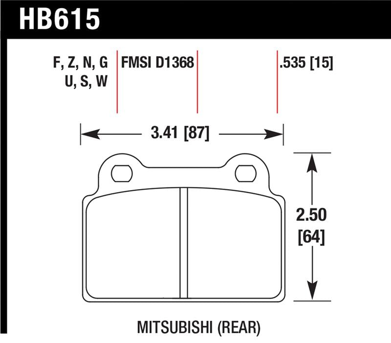 HAWK Ceramic Brake Pad Sets - Hawk EVO X Performance Ceramic Street Rear Brake Pads