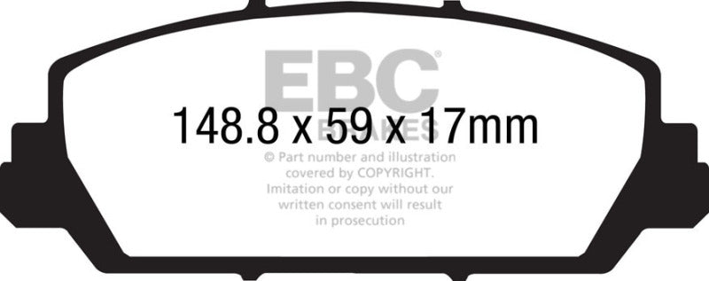 EBC Yellowstuff Brake Pad Sets - EBC 12+ Acura RDX 3.5 Yellowstuff Front Brake Pads