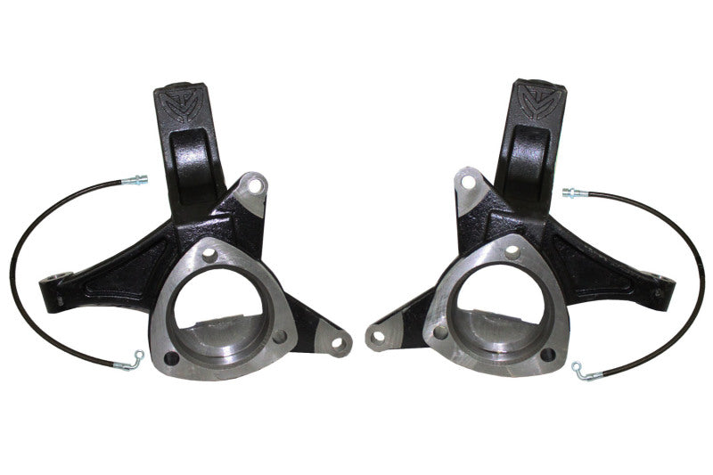 MXT Lift Spindles - MaxTrac 07-16 GM C1500 2WD 4.5in Front Lift Spindles w/Extended DOT Compliant Brake Lines