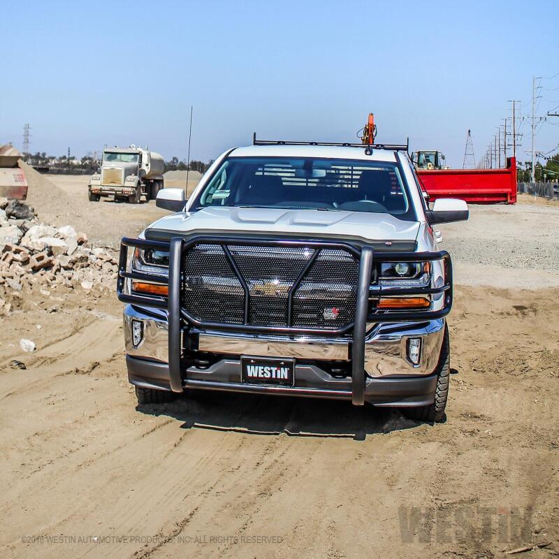 WES HDX Grille Guards - Westin 2016-2018 Chevrolet Silverado 1500 HDX Grille Guard - Black