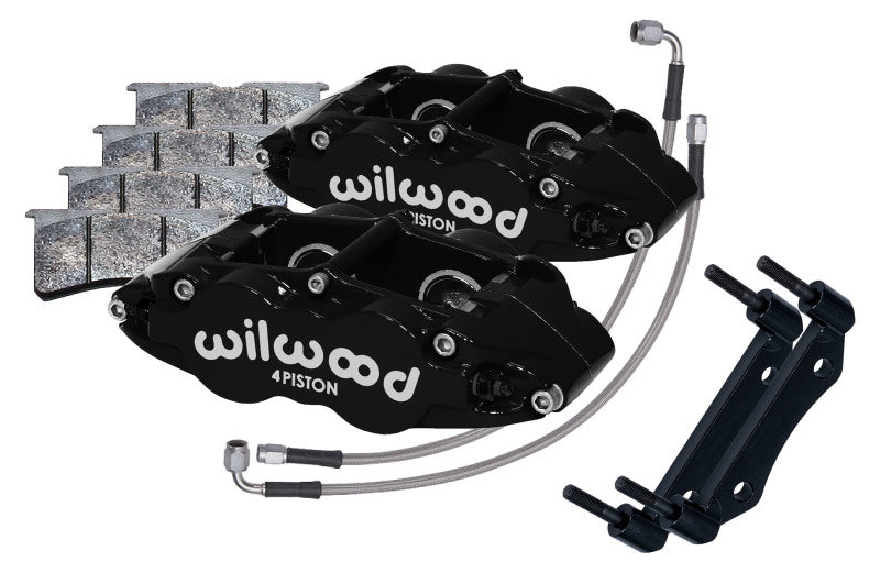 WIL Superlite Brake Kit - Wilwood 69-83 Porsche 911 Front Superlite Caliper Kit 3.5in MT - Black