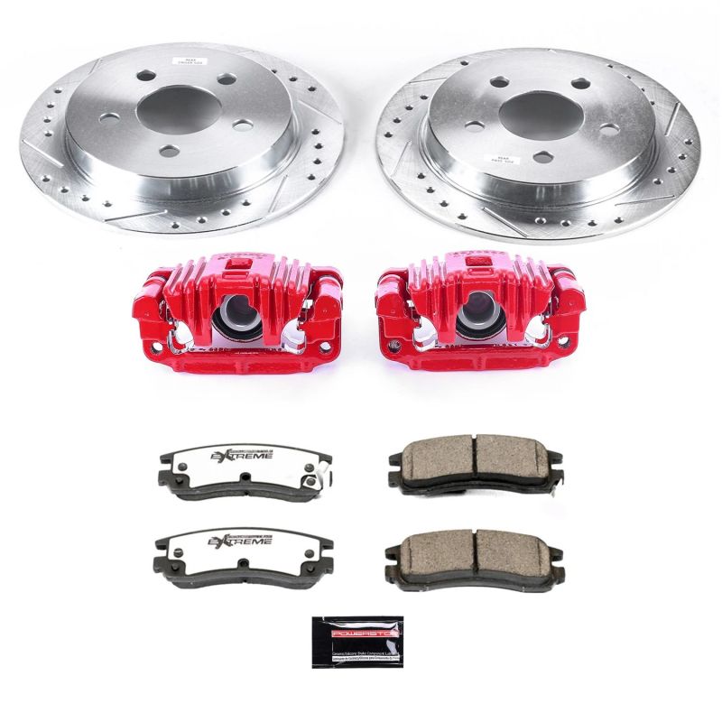 PSB Z26 Street Kit w/Cals - Power Stop 99-04 Oldsmobile Alero Rear Z26 Street Warrior Brake Kit w/Calipers