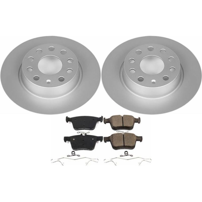 PSB Z23 Evolution Coated Kit - Power Stop 15-18 Audi A3 Rear Z23 Evolution Sport Coated Brake Kit