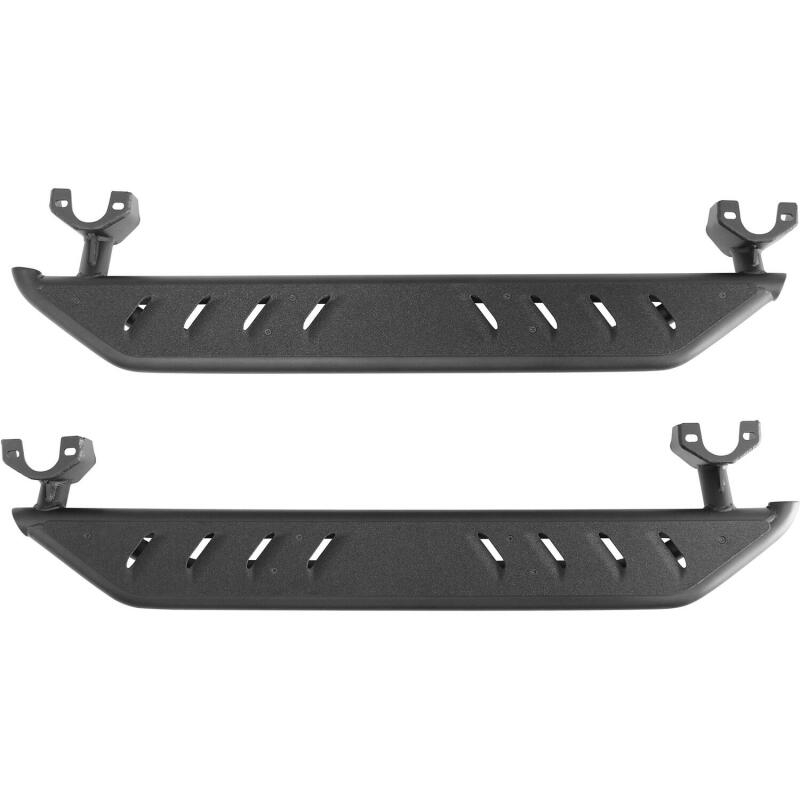 WES Snyper Rock Rail Steps - Westin/Snyper 07-17 Jeep Wrangler Triple Tube Rock Rail Steps - Textured Black