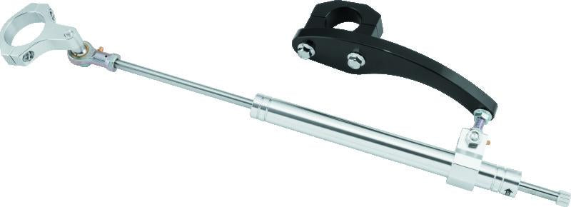 TWP Steering Damper Kits - Twin Power 09-13 FLH FLT Models Satin Finish Steering Damper Kit