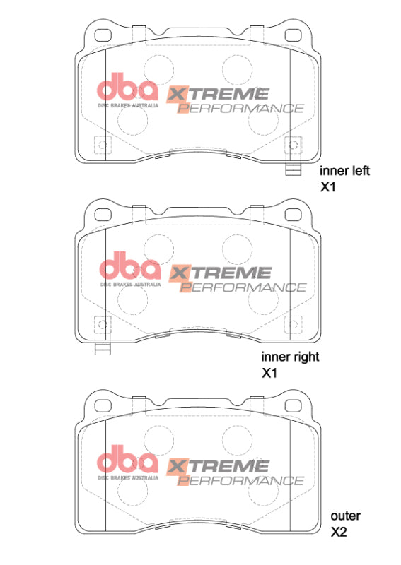 DBA XP Performance Brake Pads - DBA 2022+ Honda Civic Type-R (FL5) XP Performance Front Brake Pads