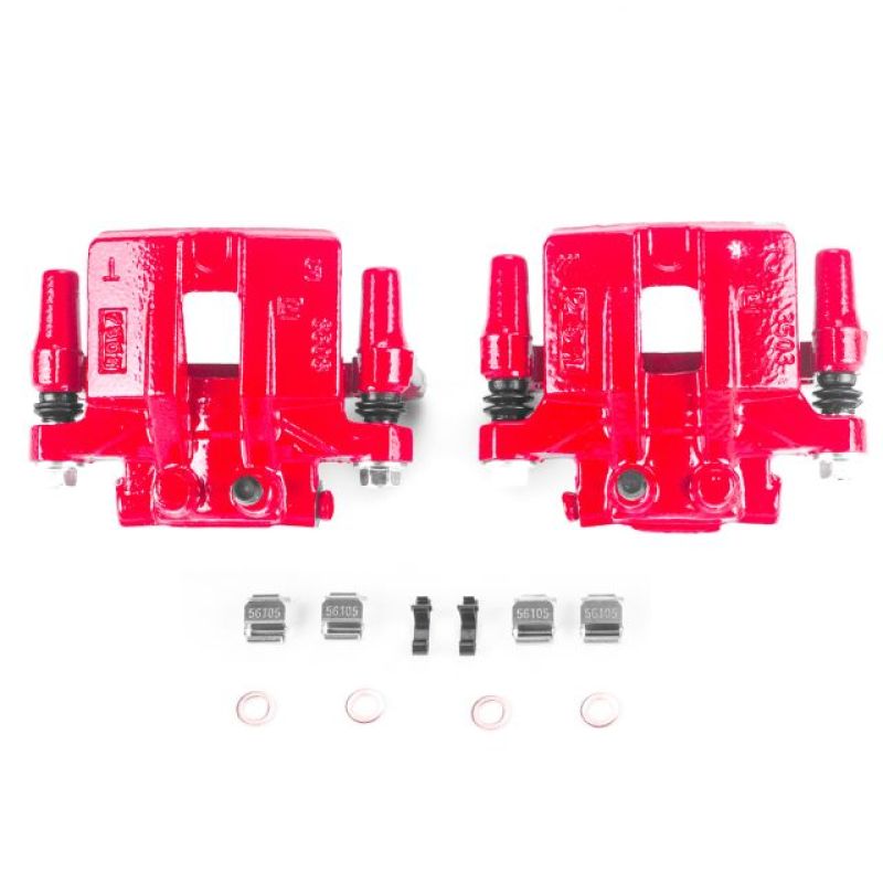 PSB Red Calipers - Power Stop 12-14 Chrysler 200 Rear Red Calipers w/Brackets - Pair