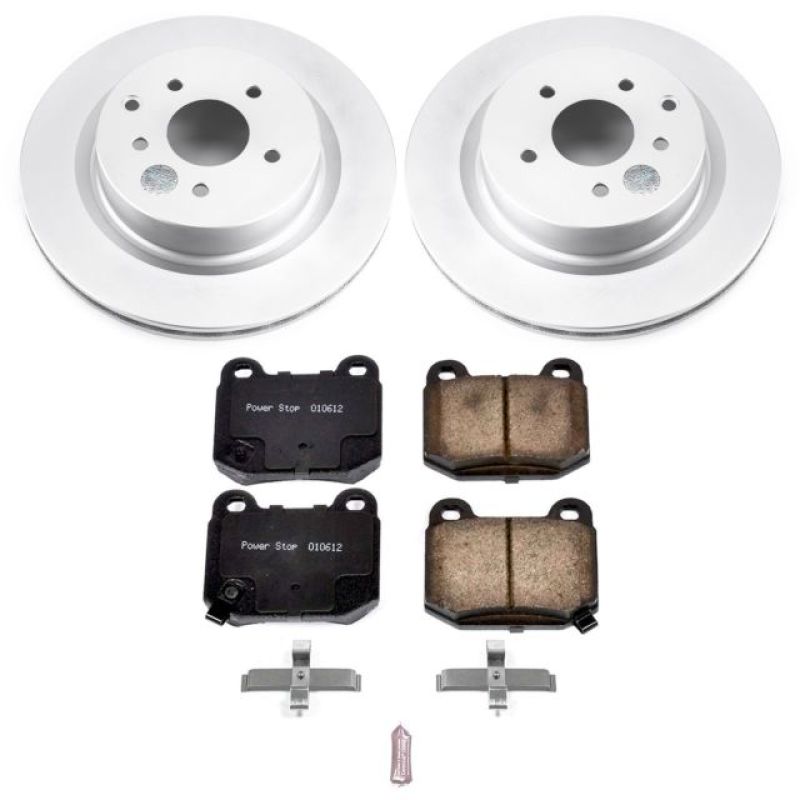 PSB Z17 Evolution Coated Kit - Power Stop 03-04 Infiniti G35 Rear Z17 Evolution Geomet Coated Brake Kit