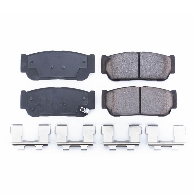 PSB Z17 Evolution Brake Pads - Power Stop 2007 Hyundai Entourage Rear Z17 Evolution Ceramic Brake Pads w/Hardware