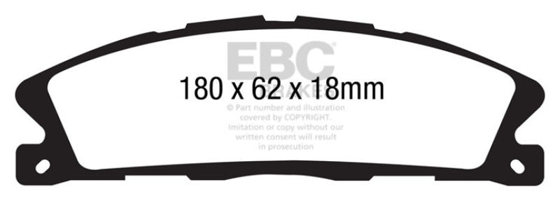 EBC Ultimax2 Brake Pad Sets - EBC 13+ Ford Explorer 3.5 Twin Turbo 4WD Ultimax2 Front Brake Pads
