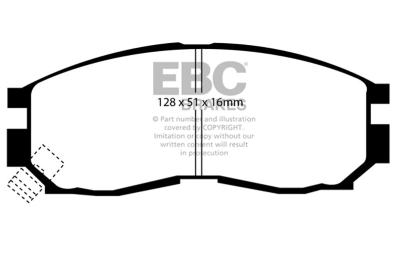 EBC Ultimax2 Brake Pad Sets - EBC 95-99 Chrysler Sebring Coupe 2.0 Ultimax2 Front Brake Pads