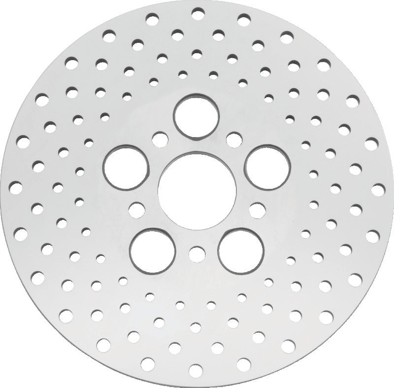 BKC Brake Rotors C - Bikers Choice 73-84 FL 10 Inch Front & Rear Drilled Stainless Rotor Replaces H-D 41813-79