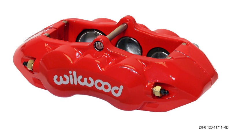 WIL D8 Caliper - Wilwood Caliper-D8-6 R/H Front Red 1.88/1.38/1.25in Pistons 1.25in Disc