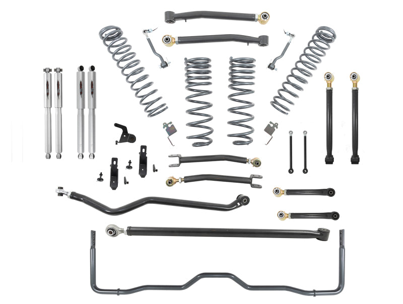 BT Lift Kit w Shocks - Belltech 20-21 Gladiator JT Rubicon 4in. Lift Lift Kit w/Trail Performance Shocks/Rear Anti-Sway Bar