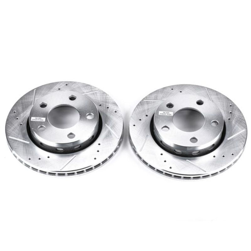 PSB Evolution Drill/Slot Rotor - Power Stop 00-02 Audi S4 Rear Evolution Drilled & Slotted Rotors - Pair