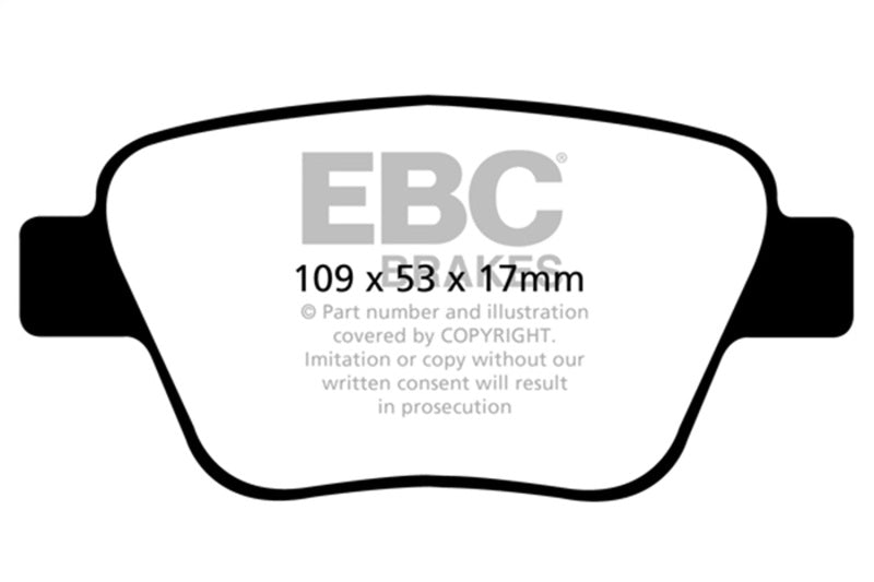 EBC Greenstuff Brake Pad Sets - EBC 10-13 Audi A3 2.0 Turbo (Bosch rear caliper) Greenstuff Rear Brake Pads