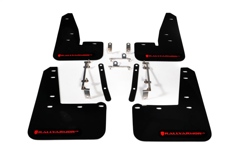 RAL Classic Blk Flap/Red Logo - Rally Armor 23-25 Toyota GR Corolla Black UR Mud Flap w/Red Logo