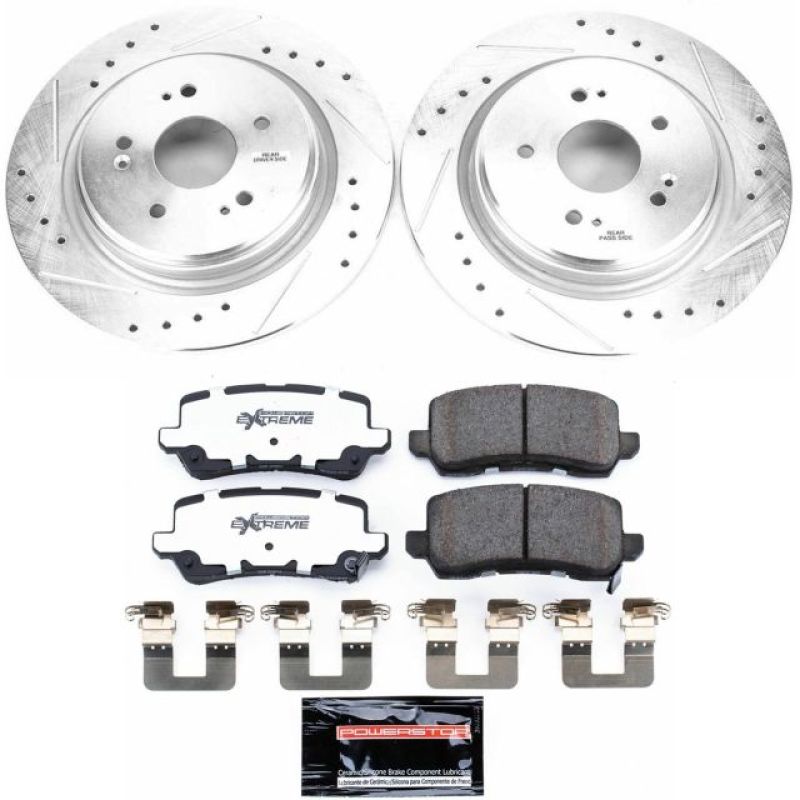 PSB Z26 Street Warrior Kit - Power Stop 15-19 Acura TLX Rear Z26 Street Warrior Brake Kit