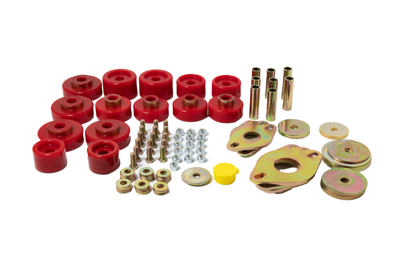 ES Body Mounts - Red - Energy Suspension 09-18 Ram 1500 Ext Cab/ Crew Cab Body Mount Set - Red