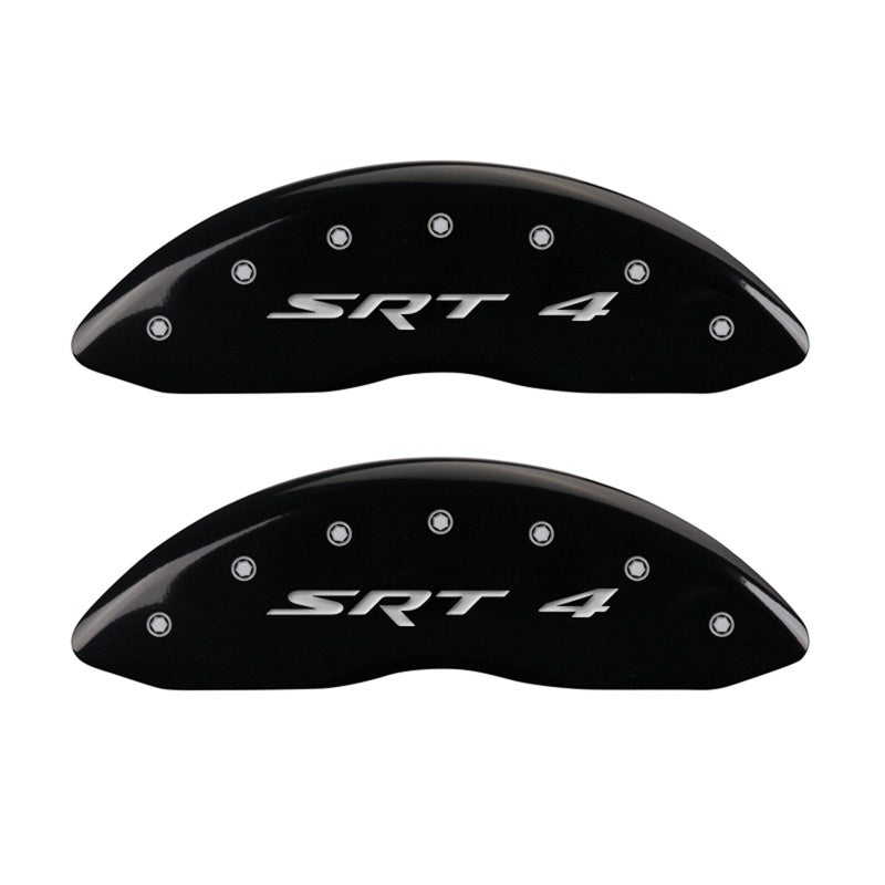 MGP Caliper Covers 2 Logo - MGP Front set 2 Caliper Covers Engraved Front SRT4 Black finish silver ch
