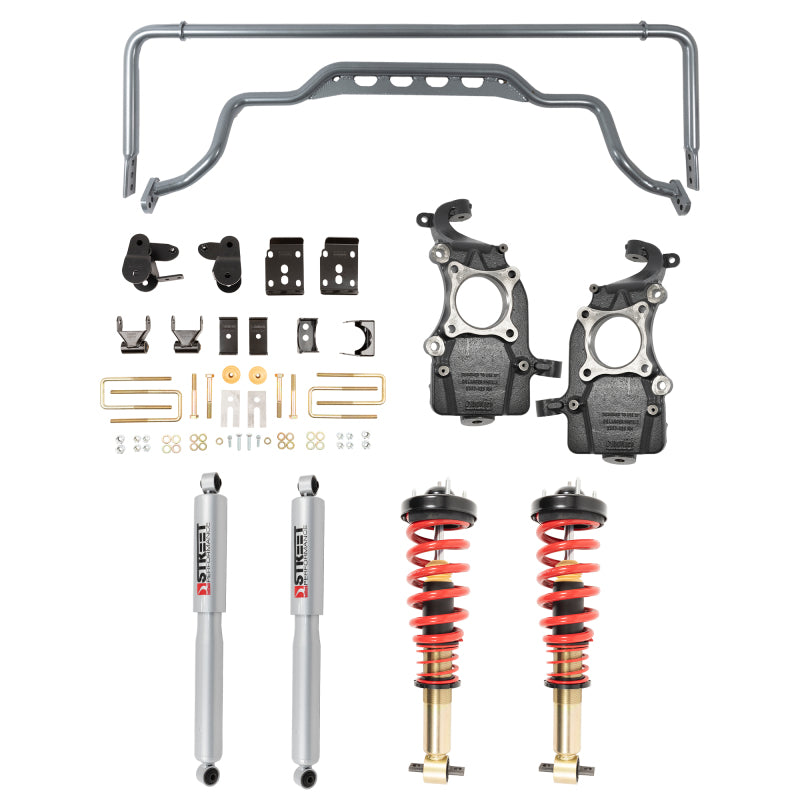 BT Perf Handling Kit - Belltech 21+ Ford F-150 2WD Performance Handling Kit (3-5.5in Front/6.5in Rear Drop )