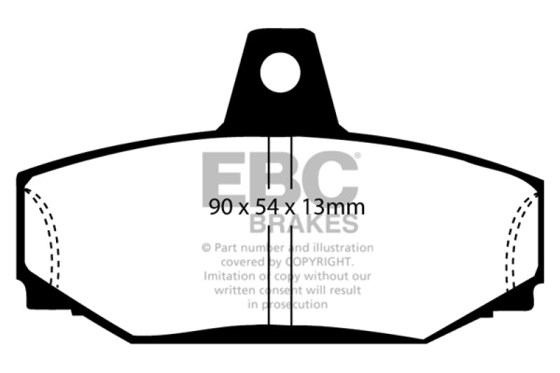 EBC Yellowstuff Brake Pad Sets - EBC 83-90 Volvo 760 2.3 Turbo (ABS) (Girling) Yellowstuff Rear Brake Pads
